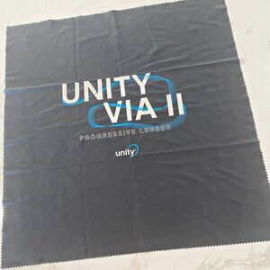 Unity VIA II Progressive Lenses Cleaning Wiping Cloth Eyeglasses Sunglasses Gray